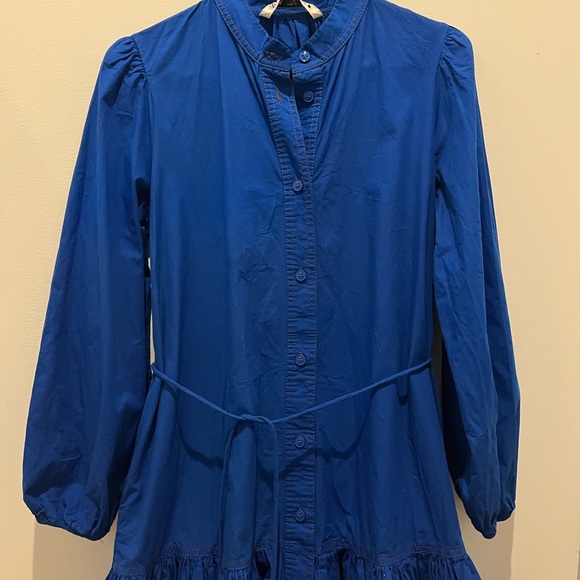 Zara Vibrant Blue women’s Dress with Ruffle Hem gently worn - Picture 10 of 12